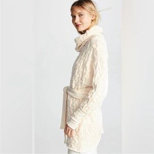 Free People Cream Cable Knit Sweater Dress Size XS